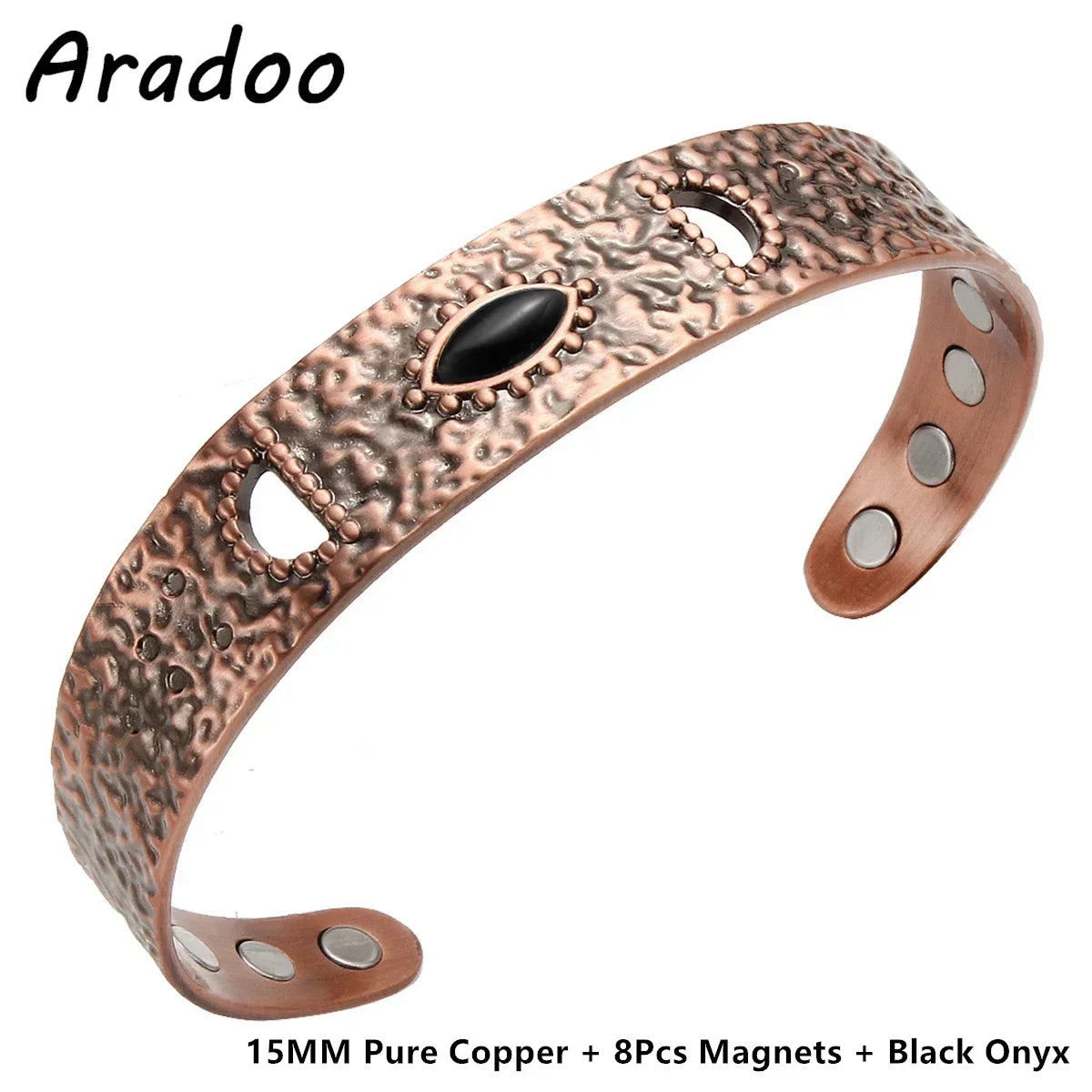 Bracelet HYKCOS en Cuivre Pur – Thérapie Magnétique 3500 Gauss | Énergie & Bien-Être