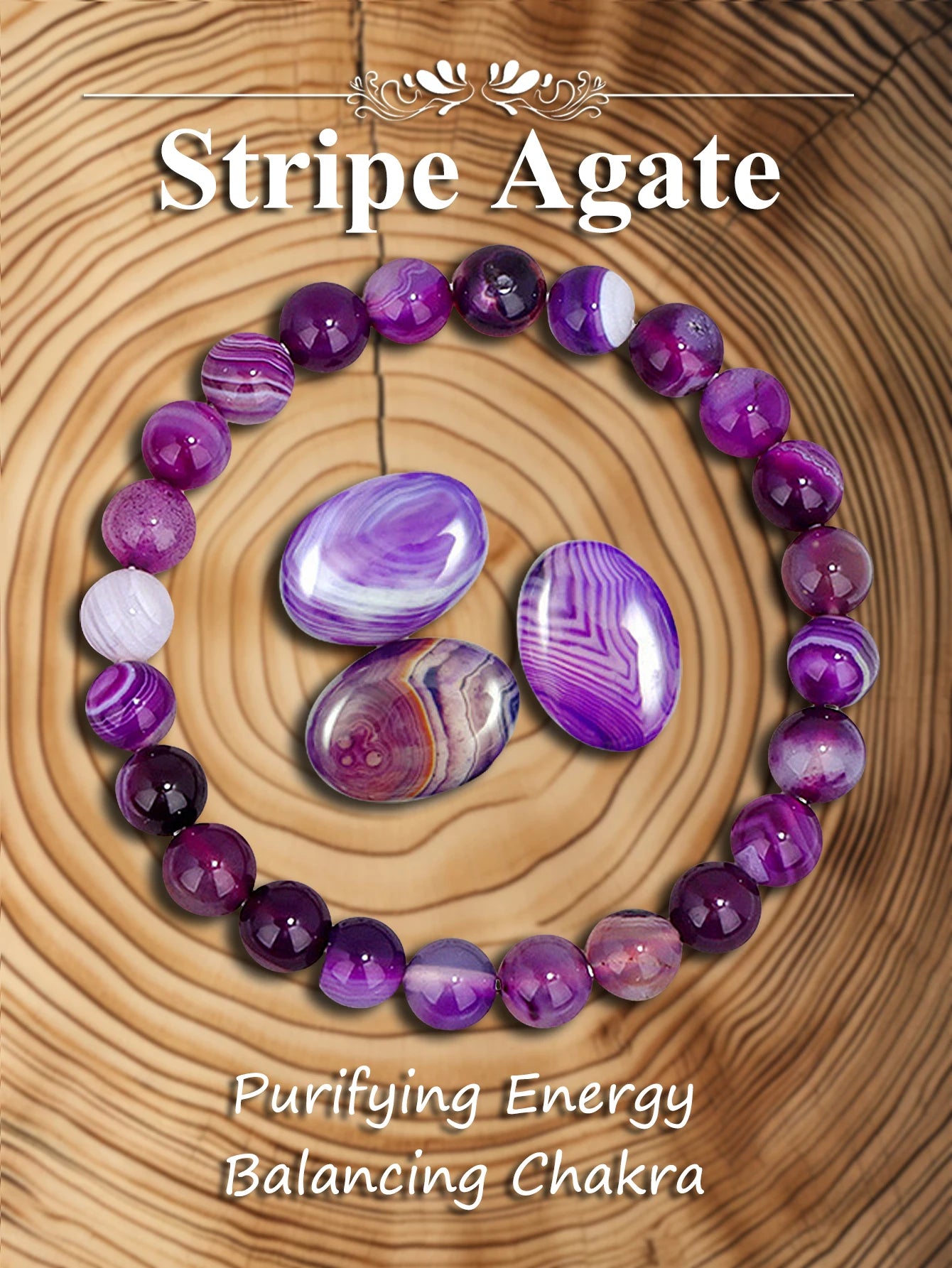 Bracelet en pierre véritable – 3 tailles au choix