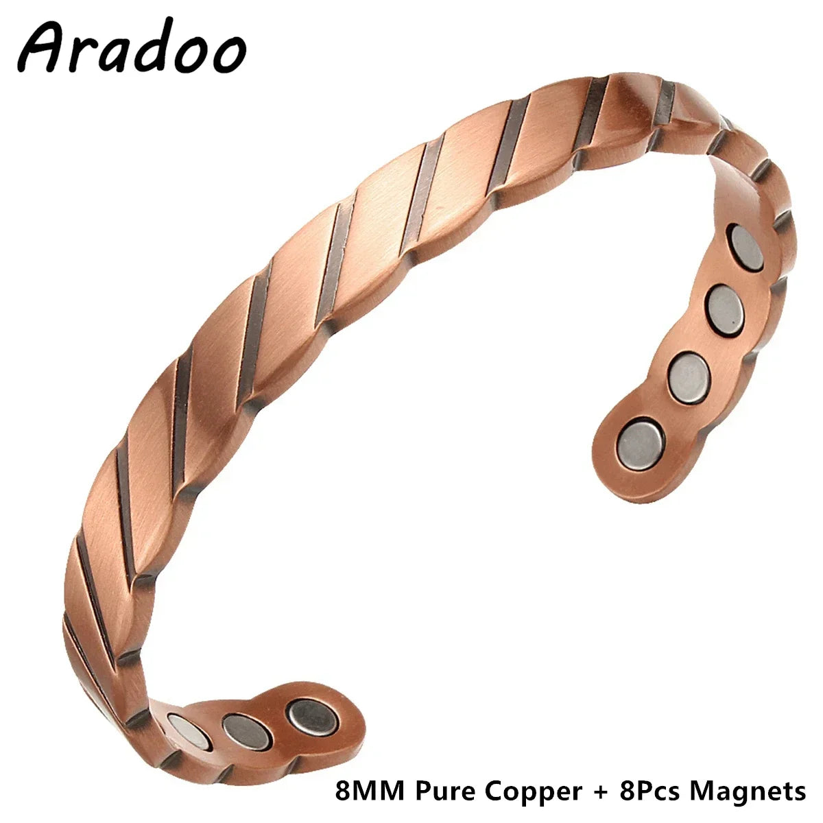 Bracelet HYKCOS en Cuivre Pur – Thérapie Magnétique 3500 Gauss | Énergie & Bien-Être