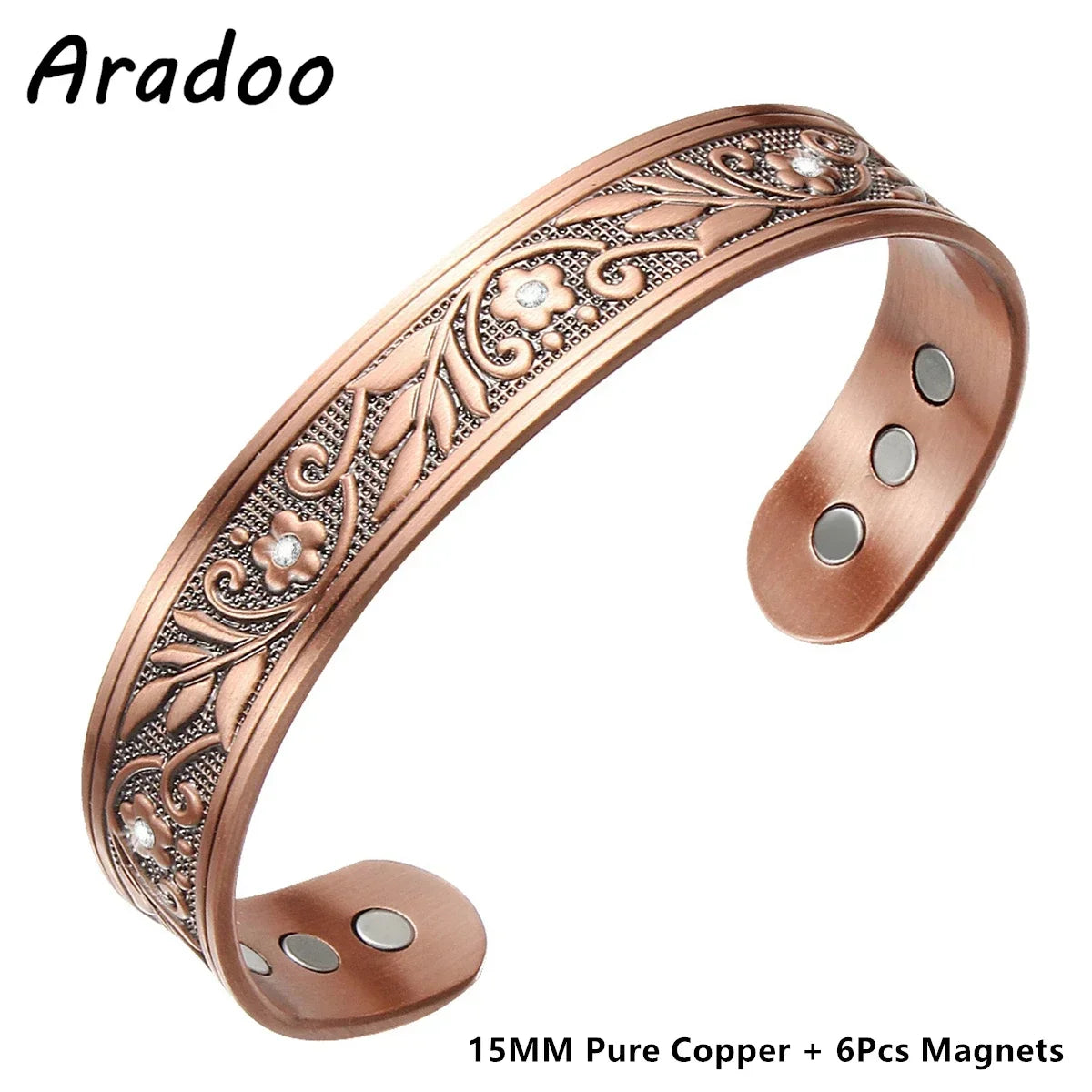 Bracelet HYKCOS en Cuivre Pur – Thérapie Magnétique 3500 Gauss | Énergie & Bien-Être