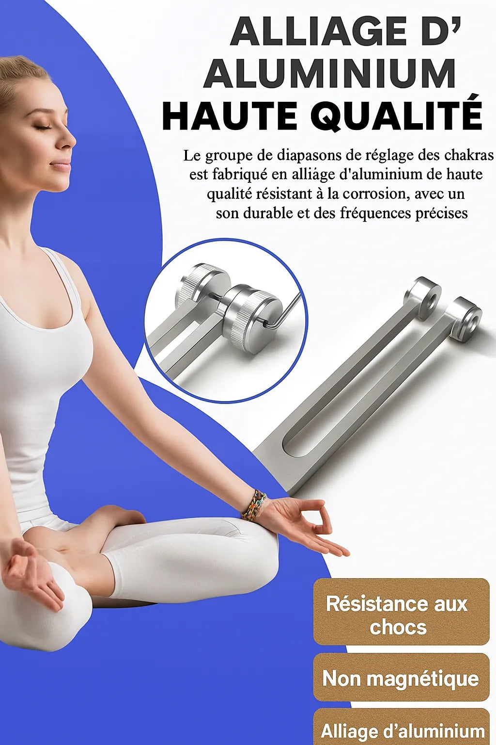 Ensemble de Diapasons Spirituels – 128 Hz, 256 Hz, 512 Hz