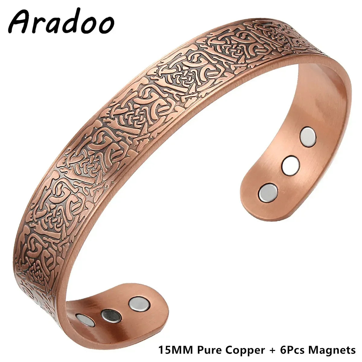 Bracelet HYKCOS en Cuivre Pur – Thérapie Magnétique 3500 Gauss | Énergie &amp; Bien-Être