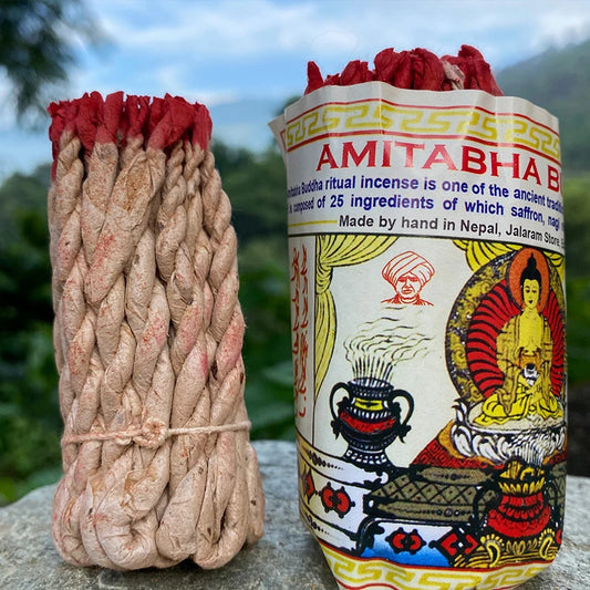 Image de lot de 40 bâtonnets de parfum en corde de l'himalaya — aromathérapie artisanale, sauge, patchouli, cèdre - bâtonnets de parfum traditionnels
