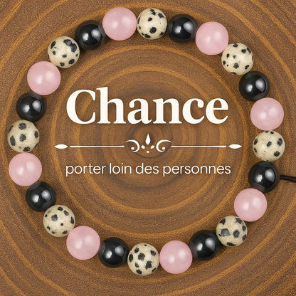 Bracelet porte-bonheur en pierres naturelles pour attirer la chance et les opportunités.