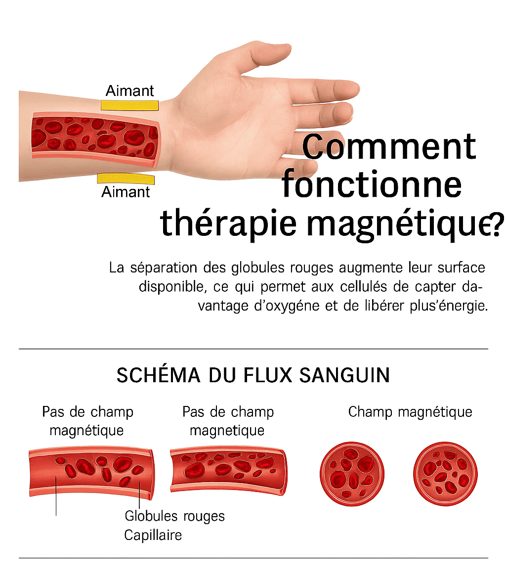 Bracelet HYKCOS en Cuivre Pur – Thérapie Magnétique 3500 Gauss | Énergie &amp; Bien-Être