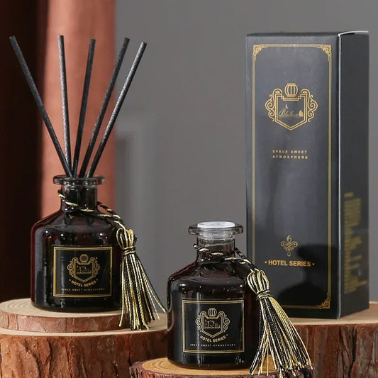 Image de coffret d'aromathérapie naturelle 50 ml avec 5 bâtonnets - désodorisant maison, salle de bain & chambre - huile essentielle