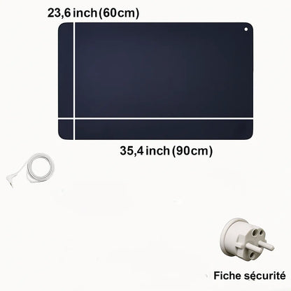 Tapis de mise à la terre pour un meilleur sommeil – Tapis de mise à la terre avec câble pour protection EMF, libération électrostatique, soulagement de la douleur, bien-être global